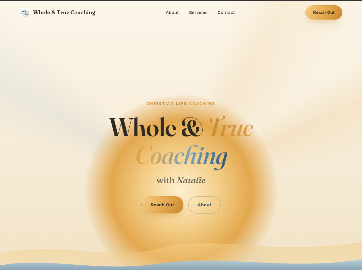 Whole and True Coaching Website